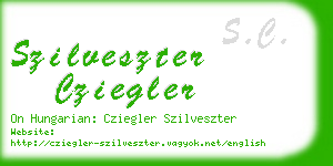 szilveszter cziegler business card